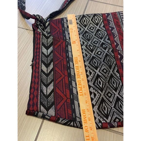 Express Aztec Southwest Wrap Tweed Mini Skirt Womens Sz 6 Stretch Gray Red nwt - Picture 6 of 11